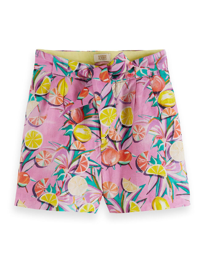 Scotch and Soda Fruit Print Casual Shorts, Pink (PINK), large