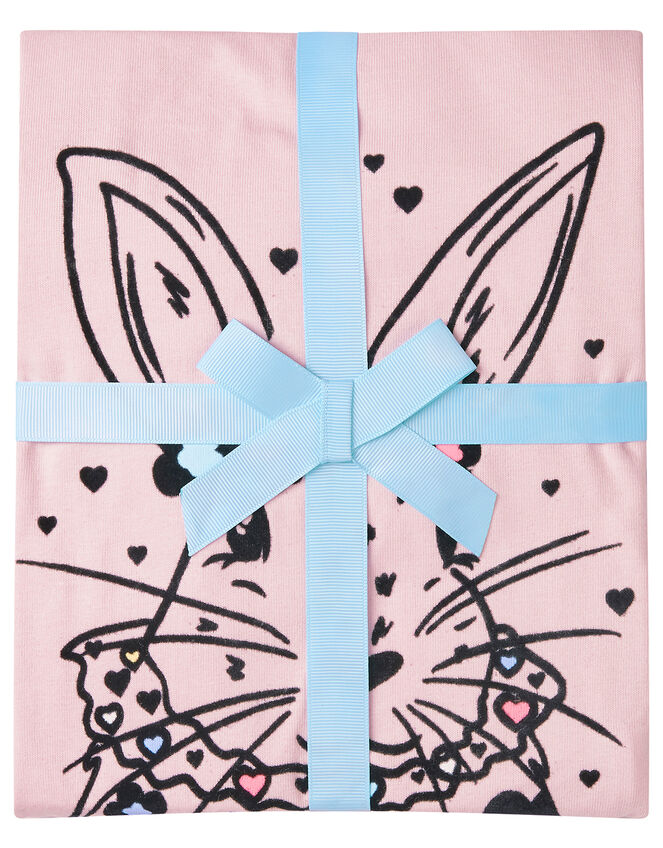 Bunny Pyjama Set in Cotton Jersey, Pink (PINK), large