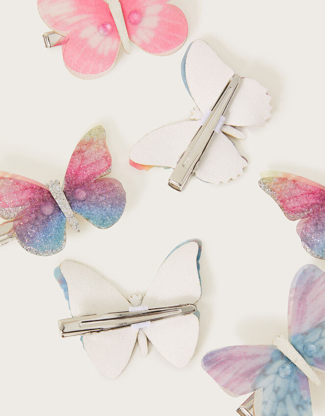 Printed Butterfly Clips 6 Pack, , large