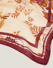 Ilsa Square Floral Silk Scarf, , large