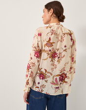 Yasmina Floral Print Blouse, Ivory (IVORY), large
