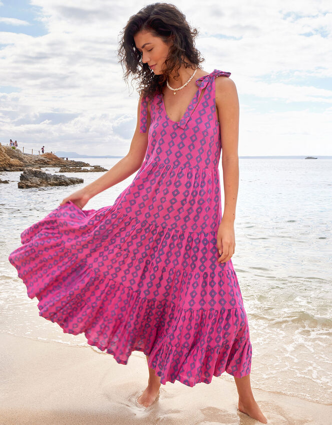East Jodie Batik Print Dress, Pink (PINK), large