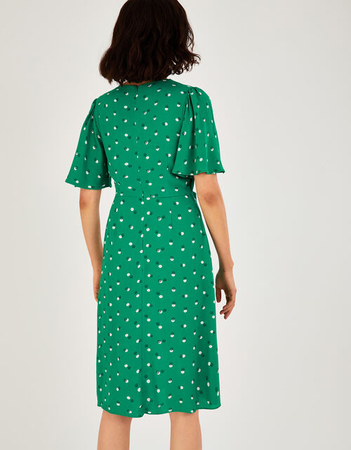 Aoife Spot Print Tea Dress , Green (GREEN), large