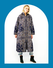 Wild Silves Paisley Longline Jacket, Blue (BLUE), large
