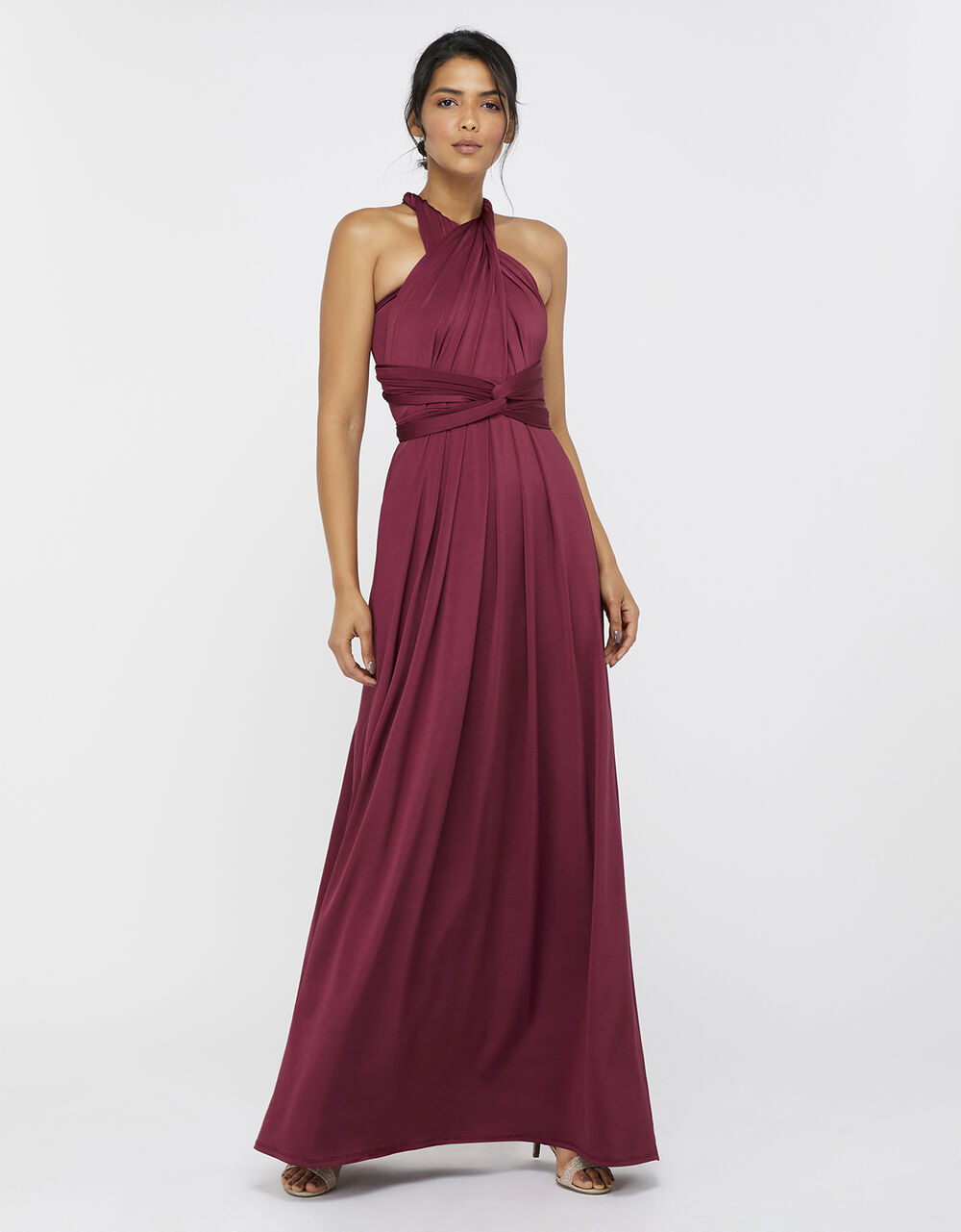 black evening gown with gloves
