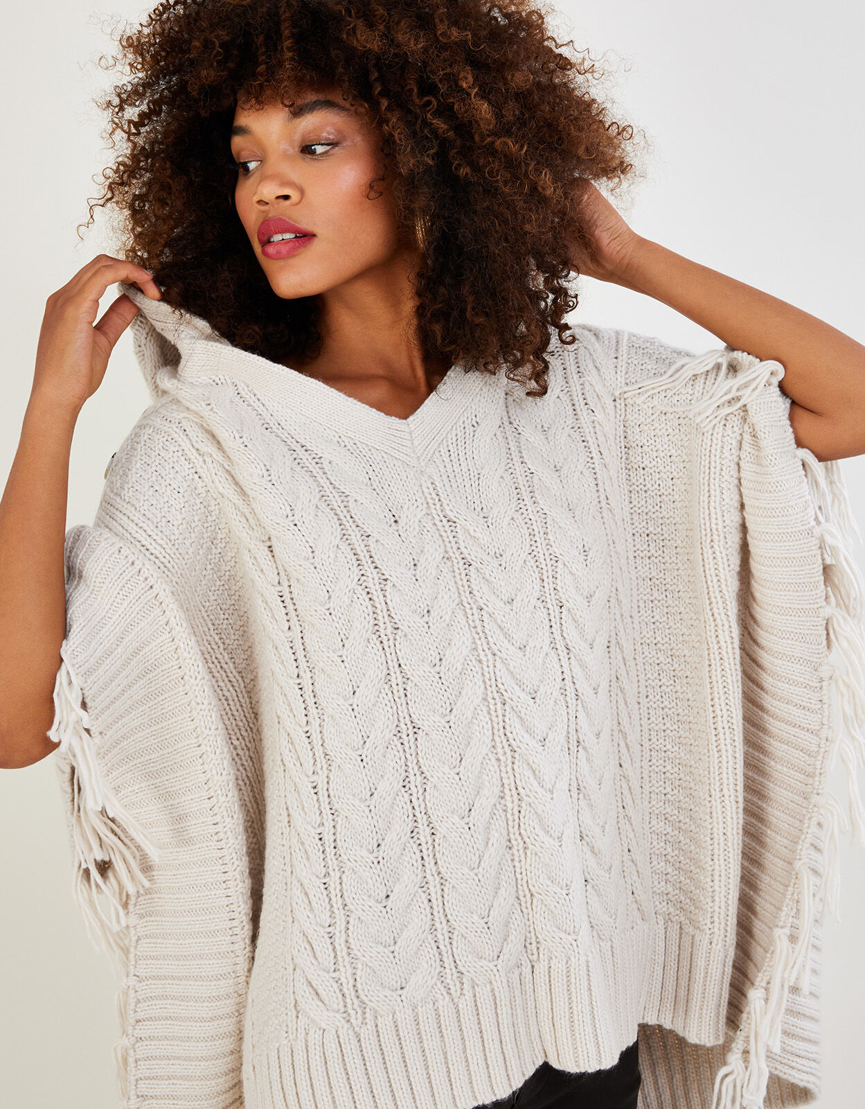 Long poncho sweater online