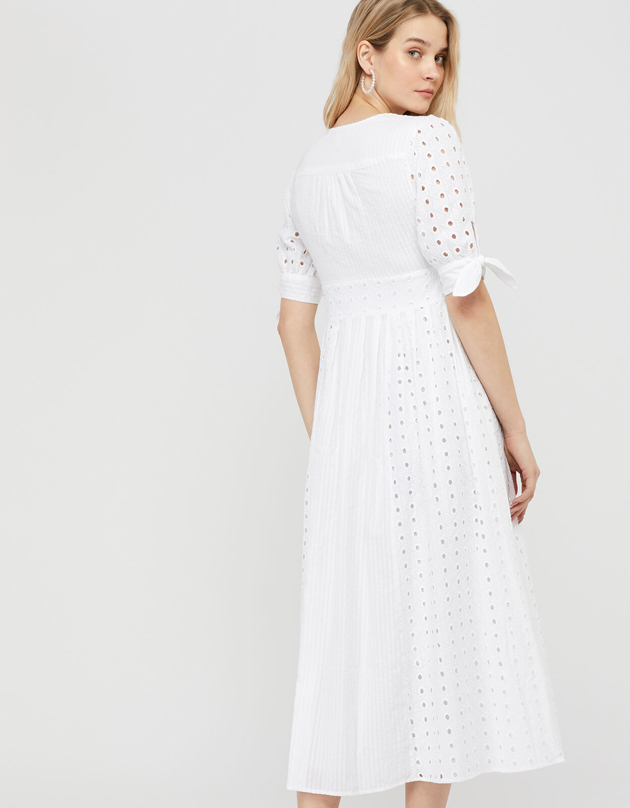 casual white midi dress