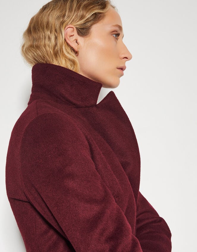 Arabella A-Line Coat, Red (BURGUNDY), large
