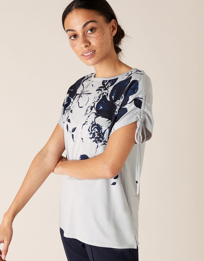 LOUNGE Pia Floral T-Shirt, Grey (GREY), large