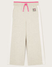 Side Stripe Flare Joggers, Grey (GREY), large