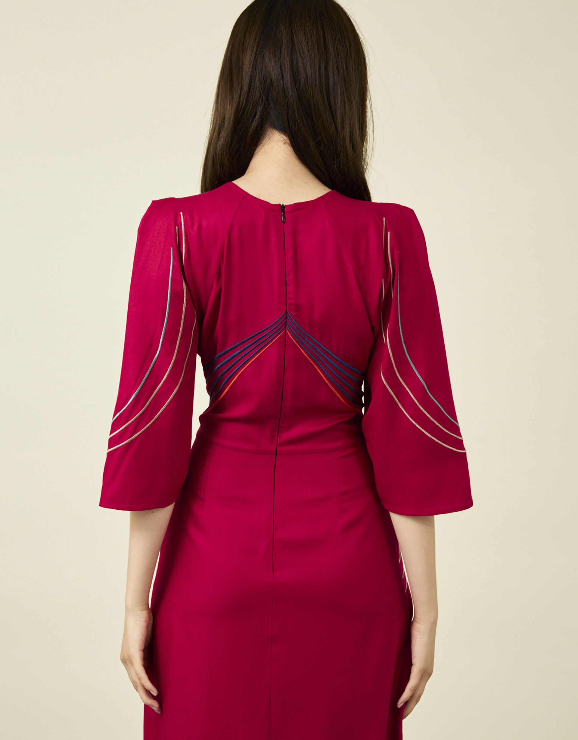 Monsoon red maxi dress top