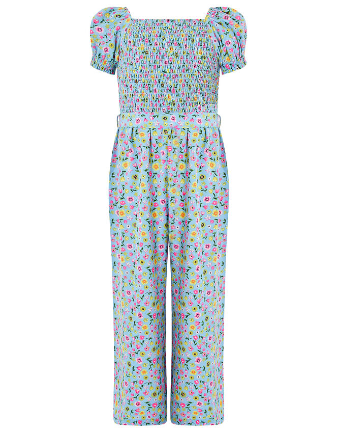 Hester Ditsy Floral Jumpsuit, Blue (BLUE), large