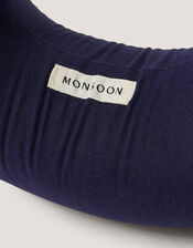 Plain Travel Pillow, Blue (NAVY), large