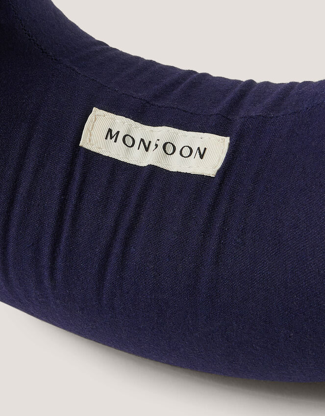 Plain Travel Pillow, Blue (NAVY), large