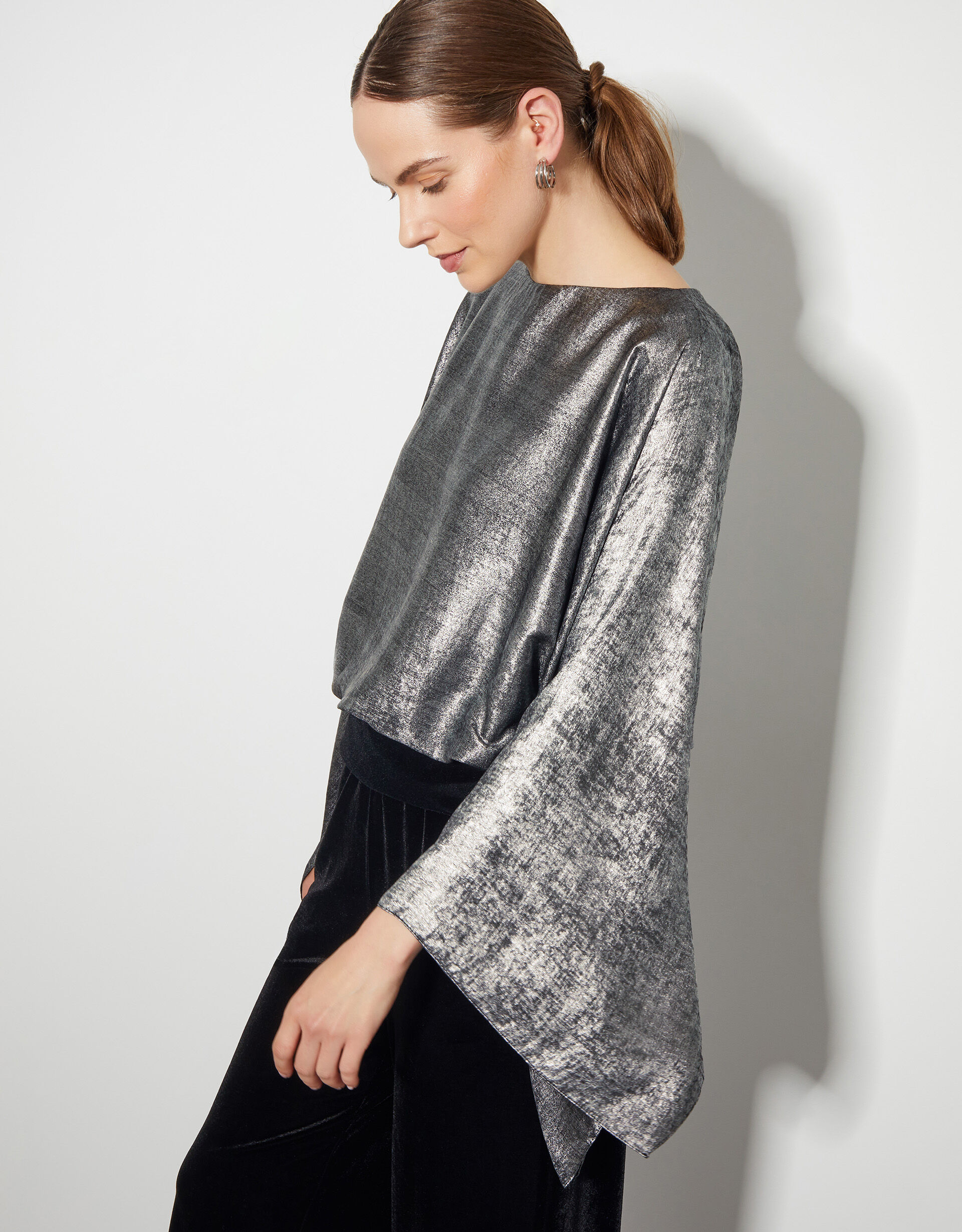 Silver batwing top clearance