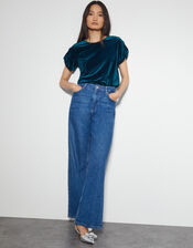 Viv Velvet T-Shirt , Teal (TEAL), large