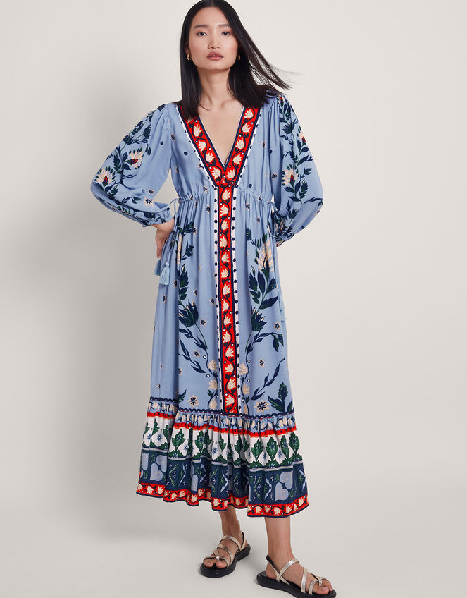 Aldina Floral Dress, Blue (BLUE), large