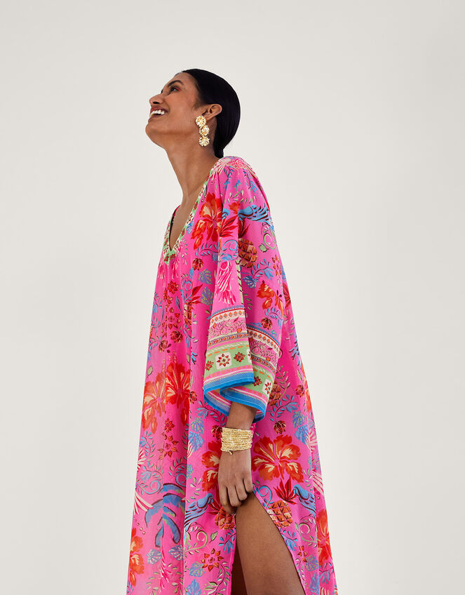 Kiara Printed Long Kaftan, , large