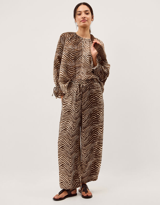 Pippa Animal Print Blouse Green