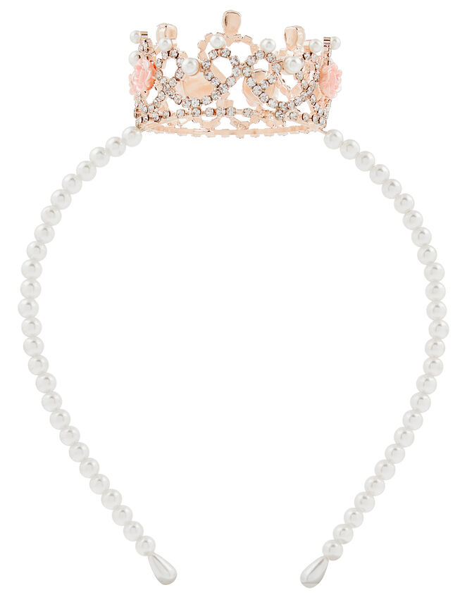Pearly Tiara Headband, , large