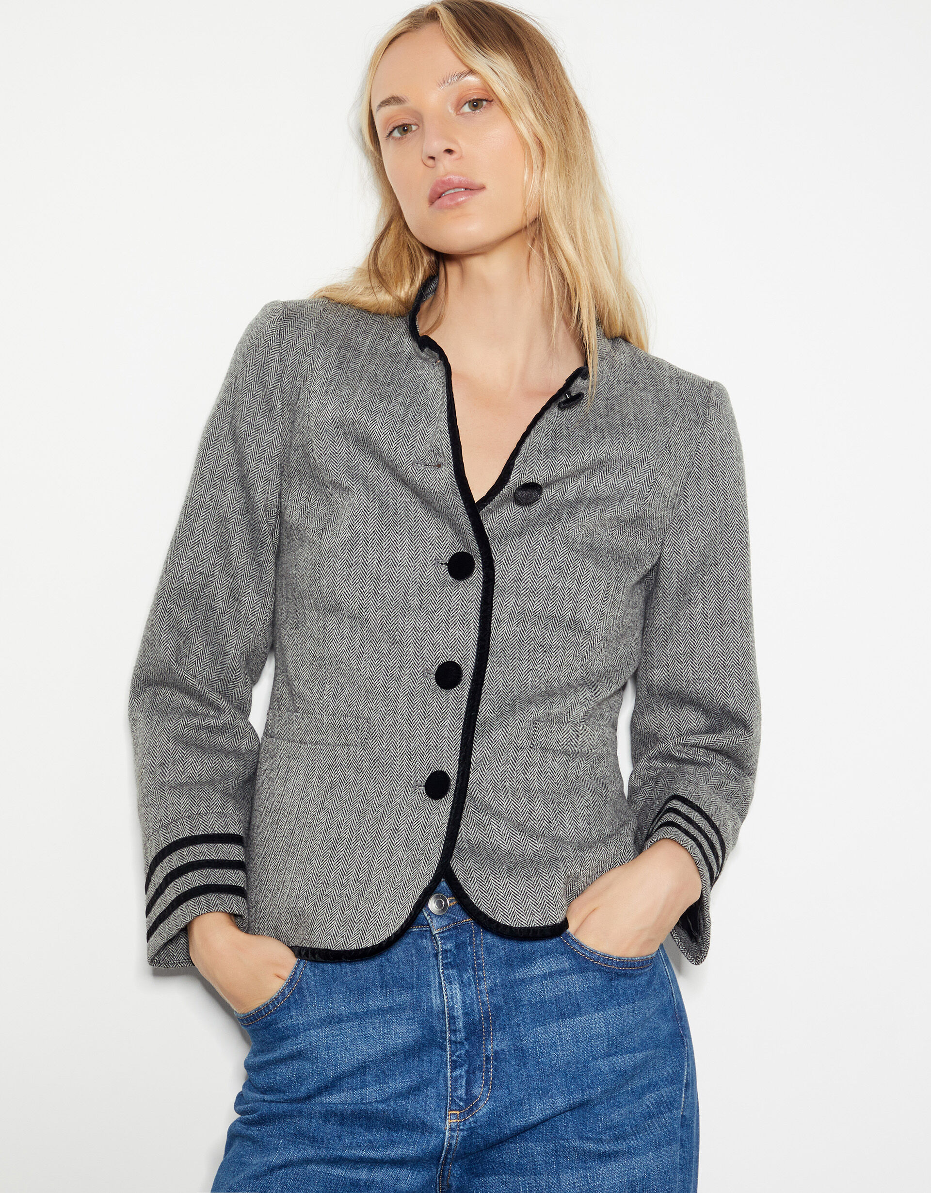 Willa Military Jacket Black Women s Jackets Monsoon UK