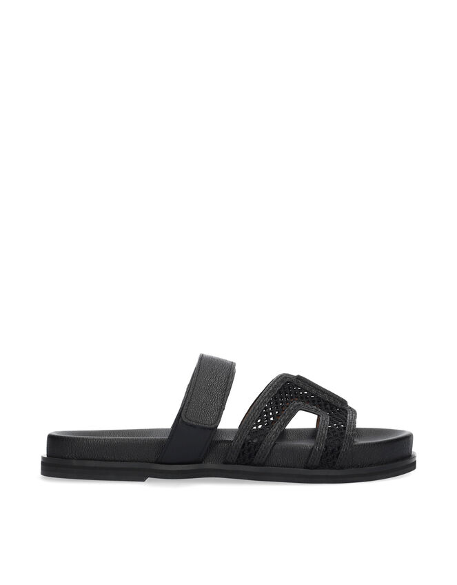 Bibi Lou Mindy Leather Sandals, Black (BLACK), large
