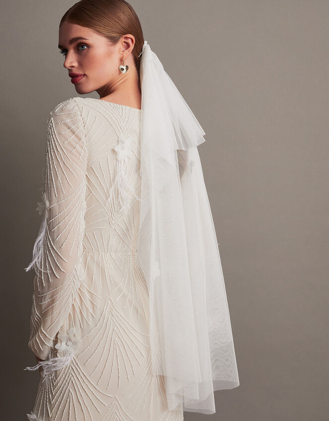 Daisy Embellished Bridal Veil, , large