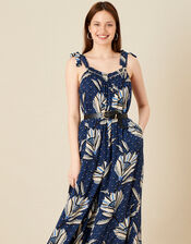Zola Floral Wide Leg Jumpsuit, Blue (NAVY), large