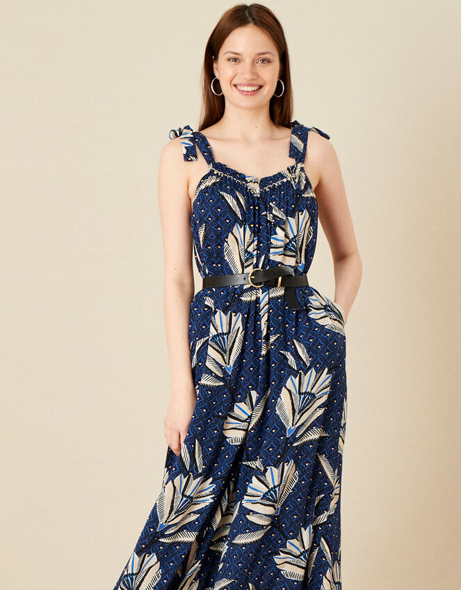 Zola Floral Wide Leg Jumpsuit, Blue (NAVY), large