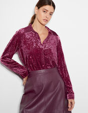 Vida Velvet Shirt, Pink (PINK), large