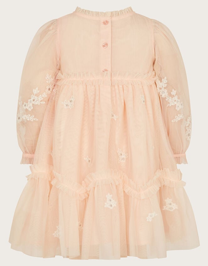 The Charlene Embroidered Dress-Baby Pink main image 1