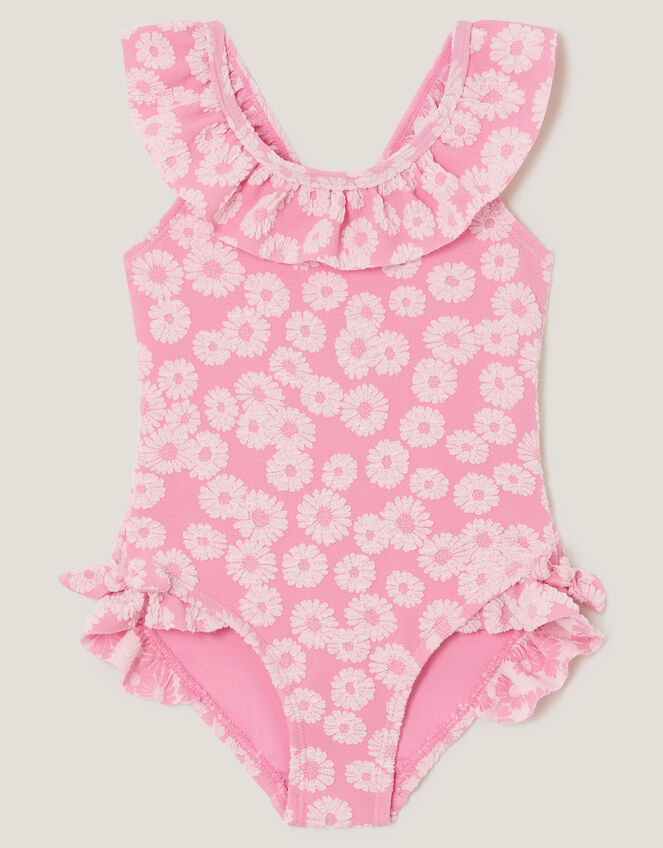 Baby Floral Jacquard Swimsuit, Pink (PINK), large