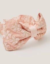 Sara Floral Embroidered Bow Headband , , large