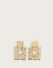 Textured Square Earrings, , large