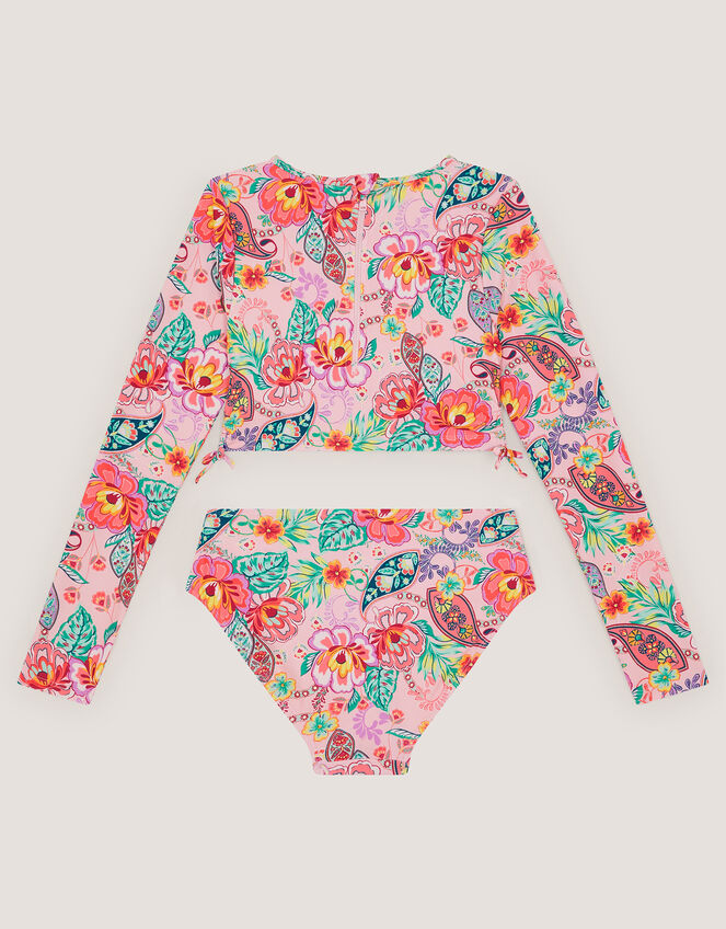 Floral Paisley UPF50+ Cropped Rash Vest Set, Multi (MULTI), large
