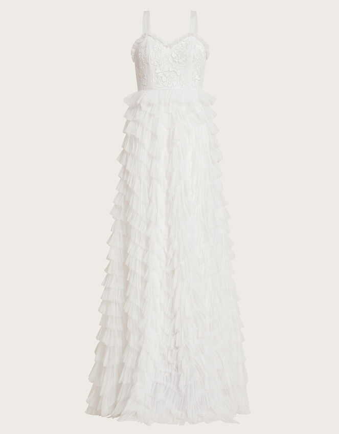 Ellen Frill Maxi Bridal Dress, Ivory (IVORY), large