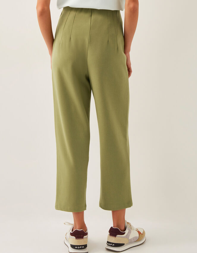 Adeline High-Waisted Suit Trousers, Green (GREEN), large