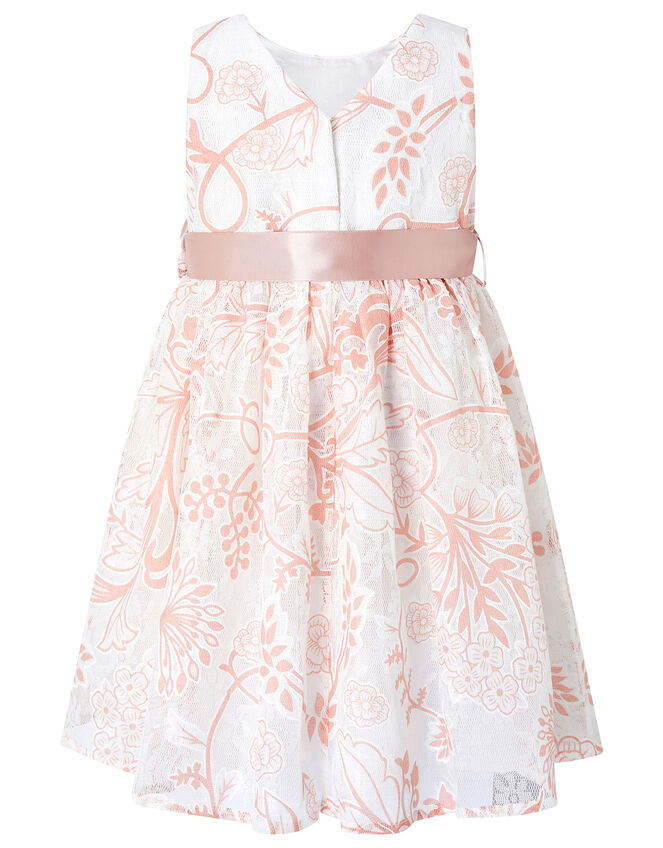 Baby Annie Printed Lace Dress, Ivory (IVORY), large