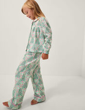 Christmas Tree Print Long Pyjamas Set, Green (GREEN), large