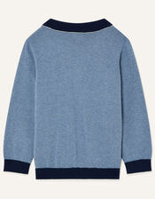 Giraffe Cardigan, Blue (BLUE), large