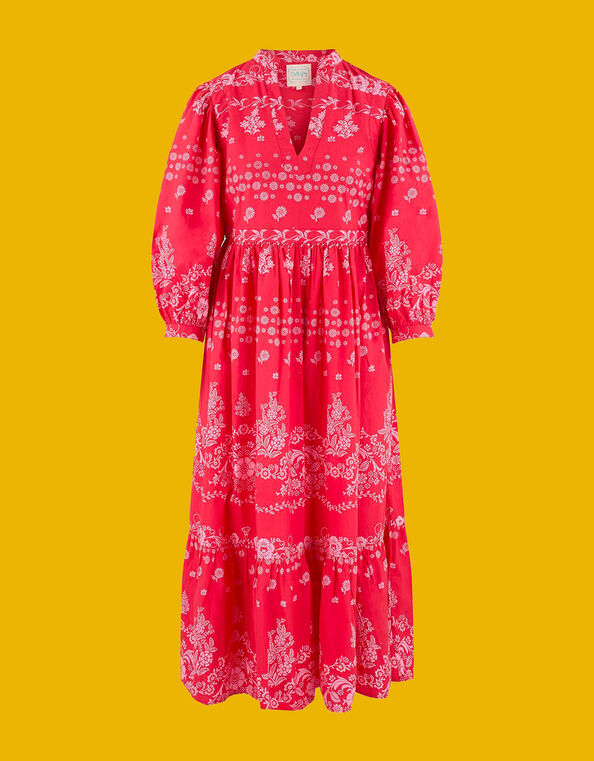 Dilli Grey Florence Print Dress, Red (RED), large