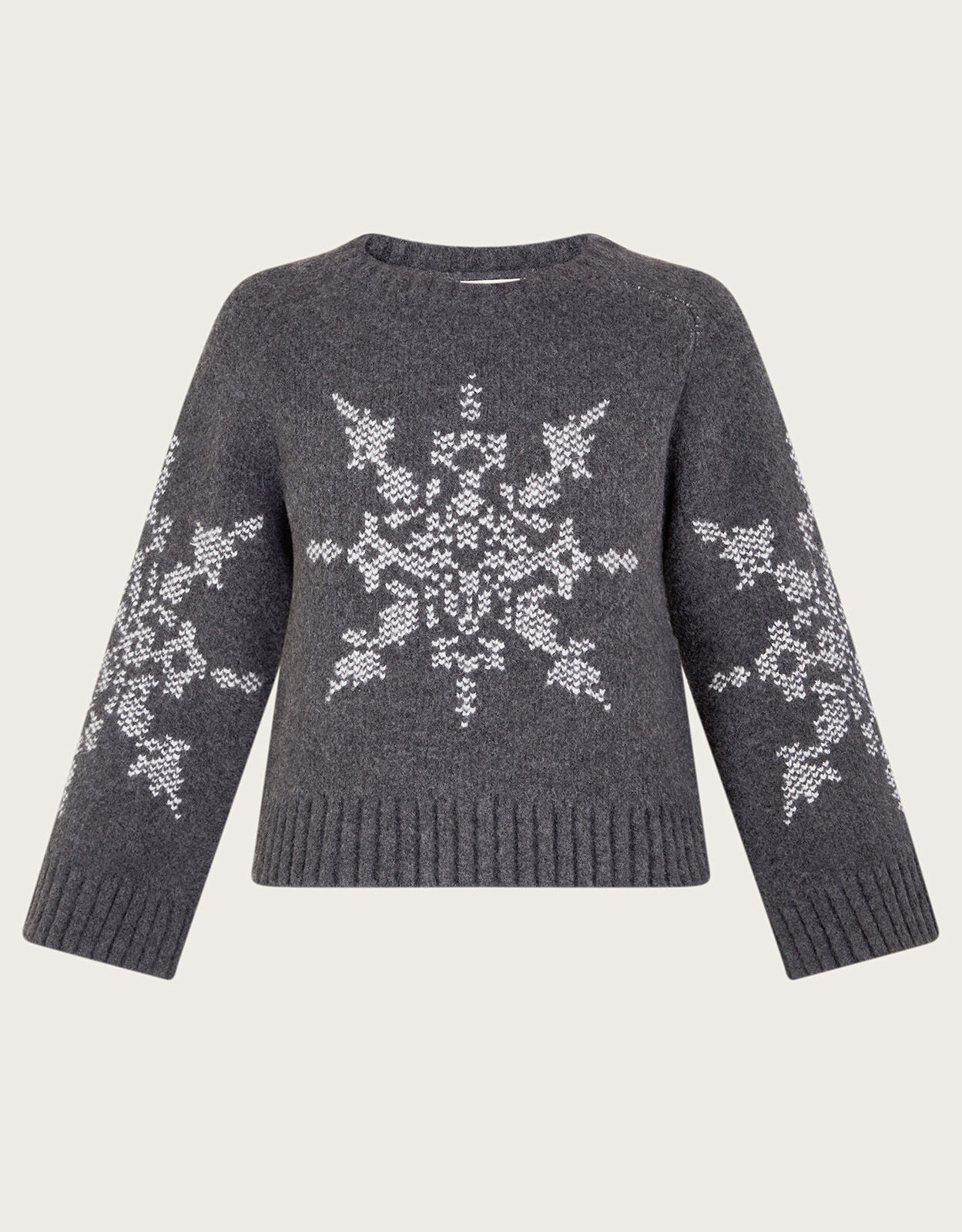 Sal Snowflake Jumper Grey Jumpers Monsoon UK