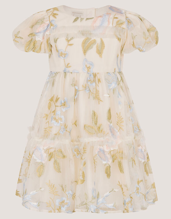 Baby Azalea Embroidered Ruffle Dress, Multi (MULTI), large