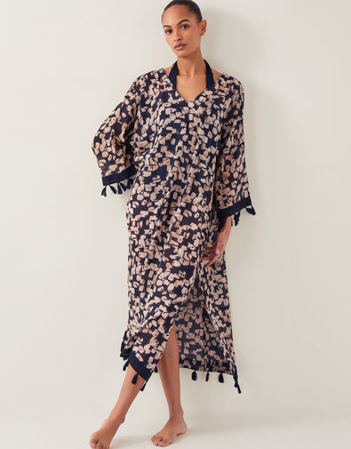 Alwena Block Print Kaftan Dress, , large