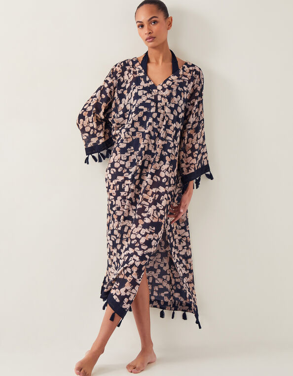 Alwena Block Print Kaftan Dress, , large