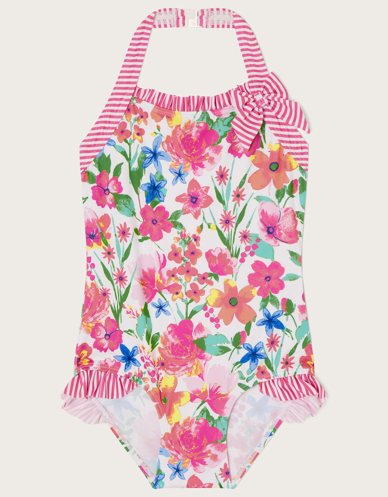 7-11 Years Girls Bathing Suits 2 Piece Bikini Set Ruffle Sleeve Swimsuit Adjustable Straps Hawaiian (A, 9-10 Years