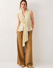 Jasmine Tie-Front Tank Top, Ivory (IVORY), large