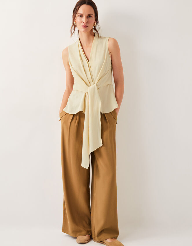 Jasmine Tie-Front Tank Top, Ivory (IVORY), large