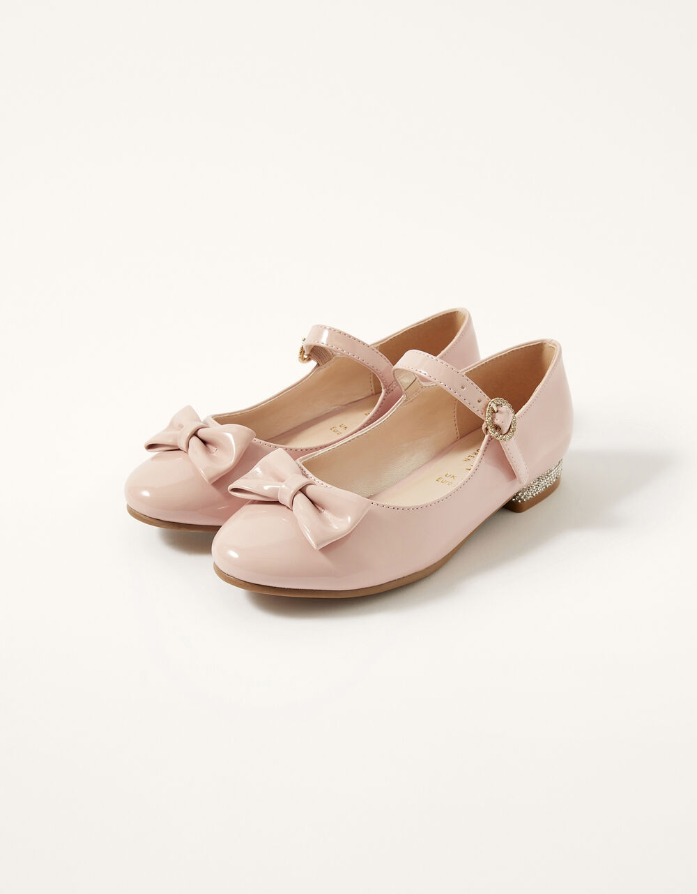 Children Children's Shoes & Sandals | Patent Diamante Mini Heels Pink - VB15848