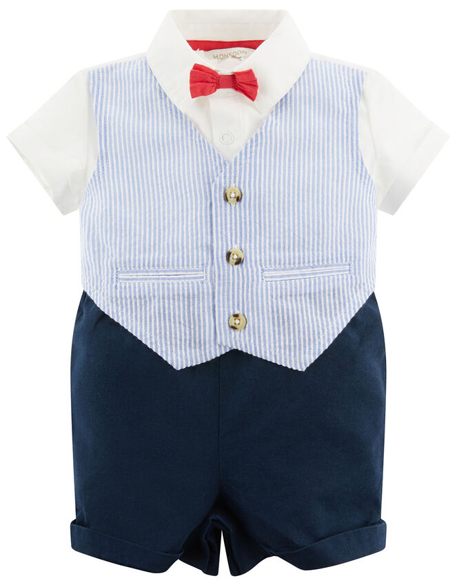 Newborn Smart Dungarees Set , Blue (BLUE), large